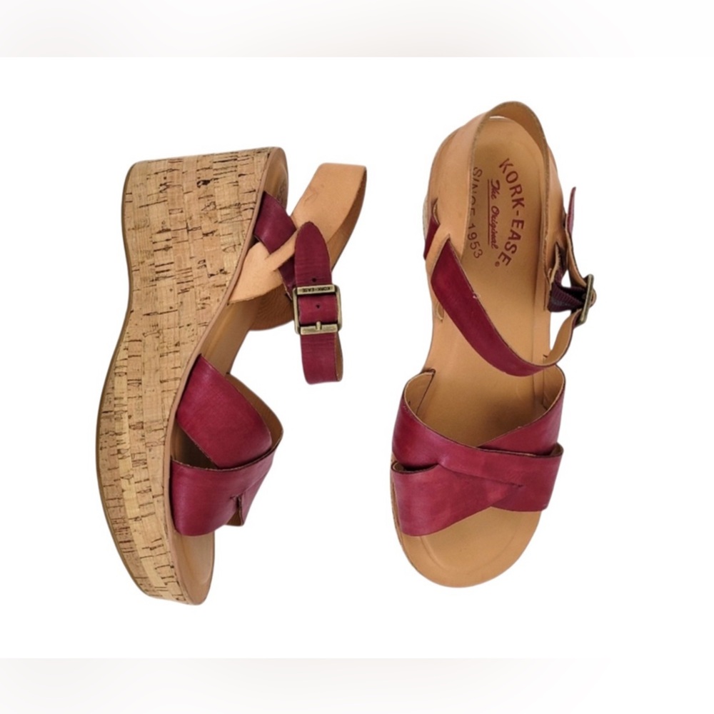 Kork-Ease Women's dark pink /berry Cork Platform Sandals